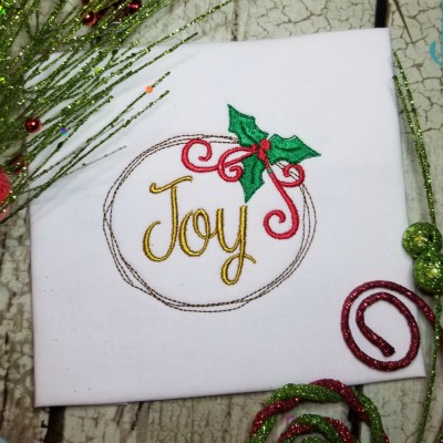 christmas embroidery designs, rope frame